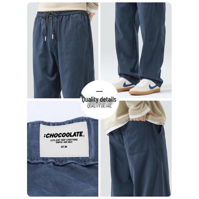 CHOCOOLATEit Men's Loose Straight Thermal Cotton Cargo Pants