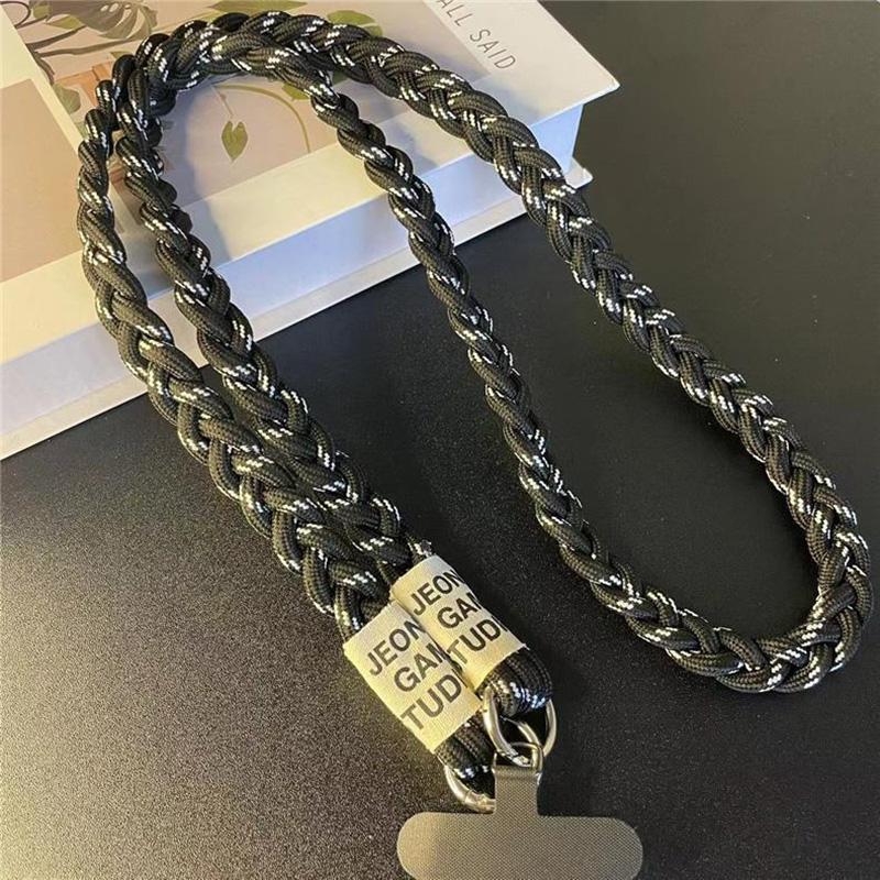 Woven Phone Lanyard Outdoor Mountaineering Mobile Phone Hanging Strap Anti Loss Lanyards Neck Strap for Girl Keychain Chain Rope