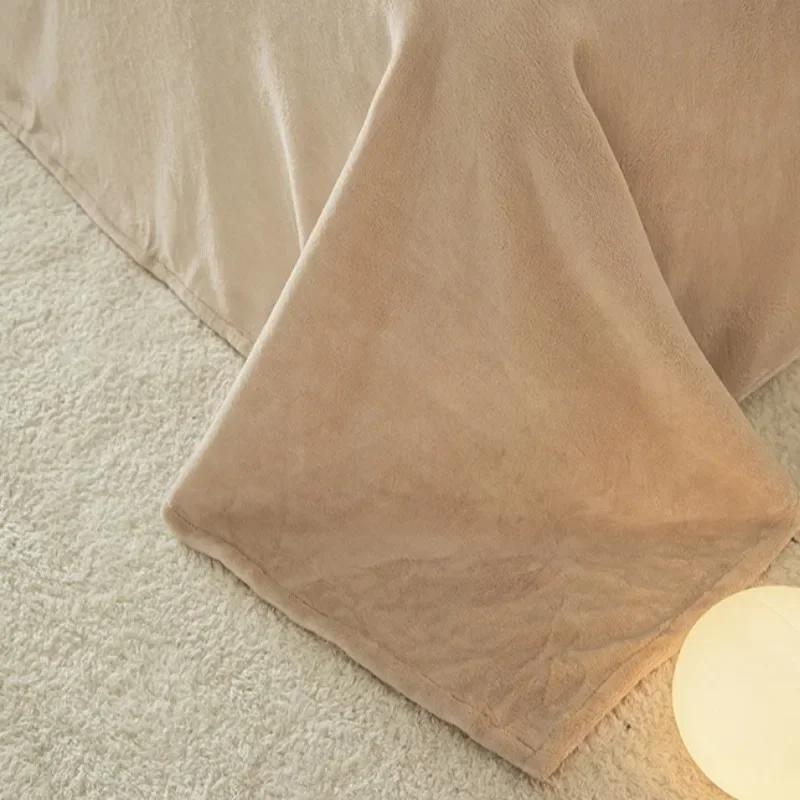 Зимний толстый теплый роскошный комплект постельного белья включает пододеяльник, простыню, наволочку, однотонный коралловый бархат, мягкий комплект постельного белья Queen