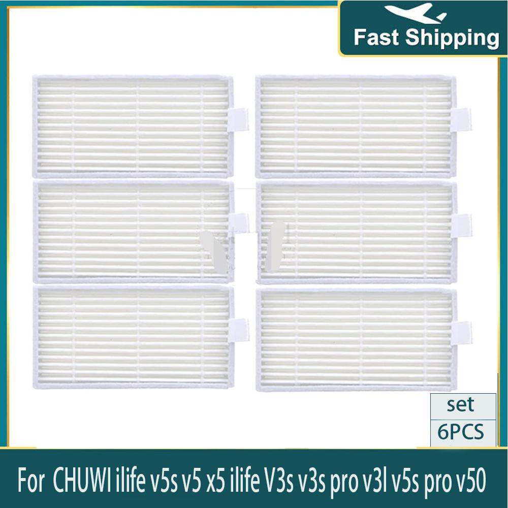 Side Brush HEPA Filter Kit for  ilife v5s v5 x5 ilife V3s v3s pro v3l v5s pro v50 Robot Vacuum Cleaner Panda x500