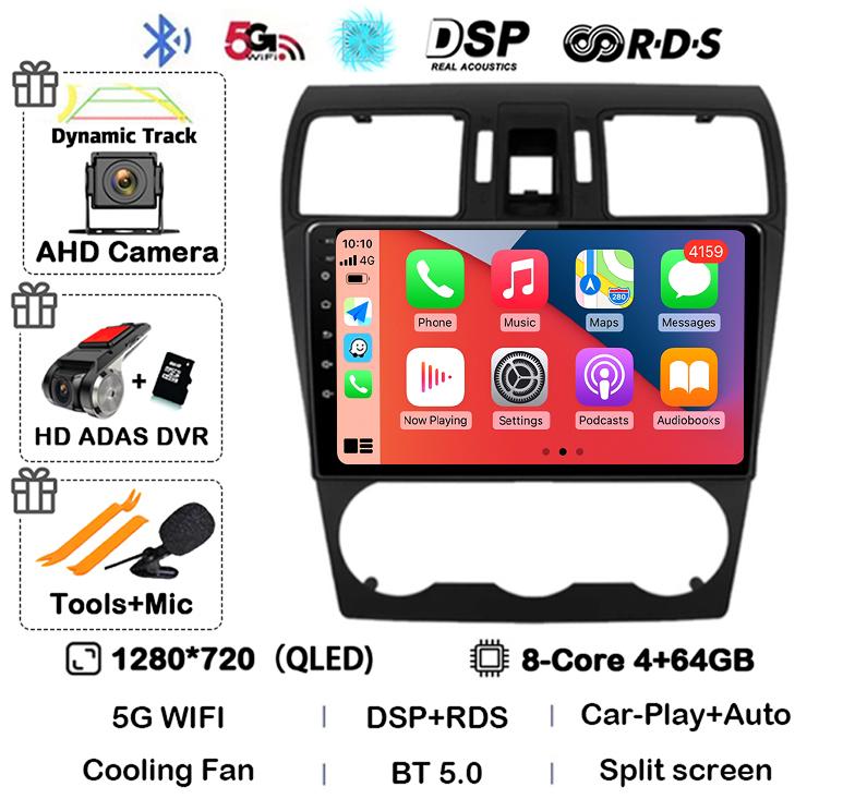 Android 14 Carplay Для Subaru Forester 4 SJ XV 2012 2013 2014 2015 Автомагнитола Мультимедийный проигрыватель GPS Стерео Камера 360 Головное устройство