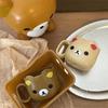 Chubbybaby Рилаккума Мультяшная Чашка для ополаскивания рта Милый Пухлый Медвежонок Пластиковая Чашка для Зубной Щетки Кавайная Для Детей Пары Ванной Комнаты Ежедневное Мытье