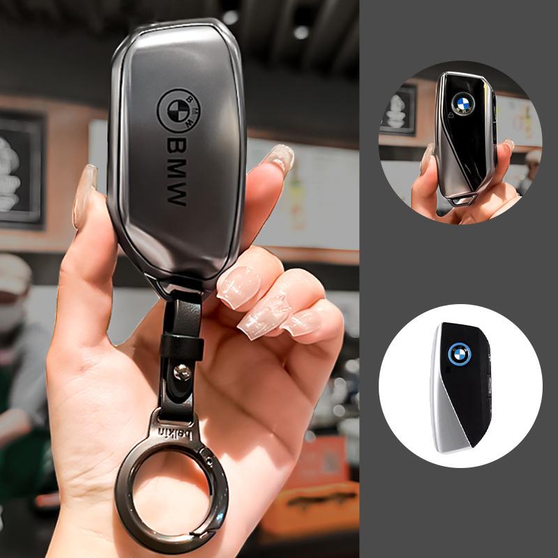 NVEQ9 TPU Car Remote Key Case Cover Protector for BMW X1 U11 X7 X5 G05 LCI I7 IX XM Series 7 740Li U06 G81 M3 2023 2024 Accessories