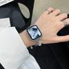 Жемчужный браслет для Apple Watch, ремешок 49 мм, 38, 42, 41, 45 мм, женский металлический ремешок с двойной цепочкой из нержавеющей стали для IWatch 8, 7, 6543, 40, 44 мм