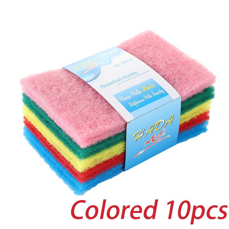 10/20/30PCS Scrub Pads Household Kitchen Oil Removal Dishwashing Pot Pads Scratch Free Multipurpose Reusable Cleaning Dishrag