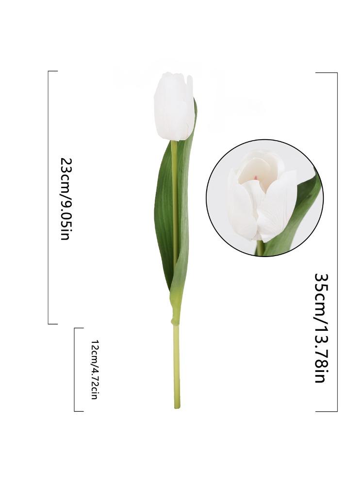 6 Pcs Tulips Artificial Flowers for Decoration Real Looking Fake Tulips Real Touch Flowers Floral Arrangements for Table Home Office Wedding Decor