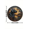 Round Wooden Labrador Retriever Wall Decor, Weather Resistant, Dog Silhouette, Outdoor and Indoor Hanging Art for Door, Wall, Home, Room, Farmhouse