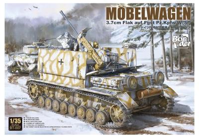 Border Model 1/35 Немецкий армейский зенитный танк IV 3.7 Flak Mebelwagen Пластиковая модель BT007