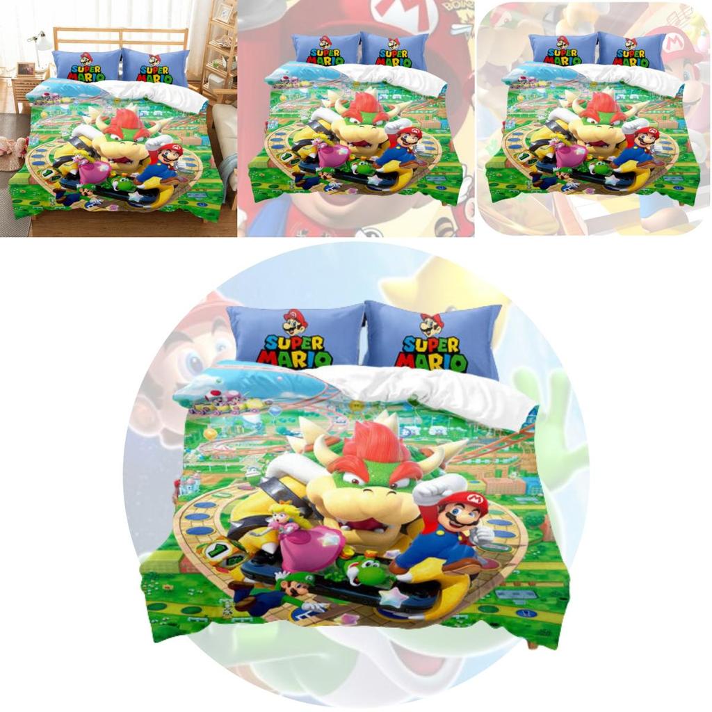 Cute Cartoon Mario Children's Three-piece/four-piece Bedding Set
