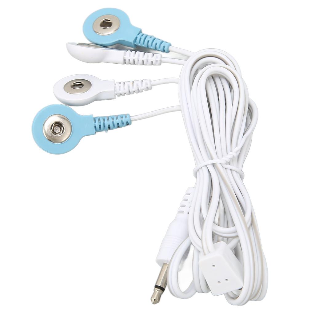 4 In 1 Electrotherapy Electrode Electric Shock Wires Cable for Tens Massager