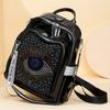 Hot Diamond Backpack Women's New Fashion Versatile Personality Big Eyes Large Capacity Dual-Purpose Backpack Trend