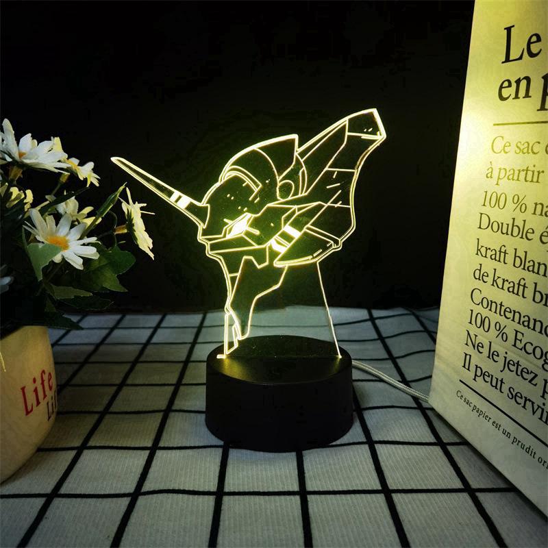 Светодиодный ночник Neon Genesis Evangelion: Цветная сенсорная 3D акриловая фигурка с дистанционным управлением