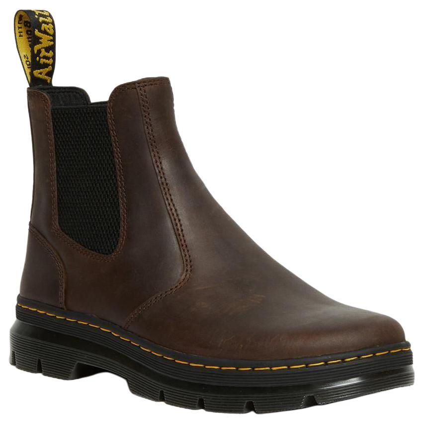 Dr. Martens Кожаные Модные Универсальные Короткие Ботинки Челси Ботинки Унисекс Темно-коричневые 25978207