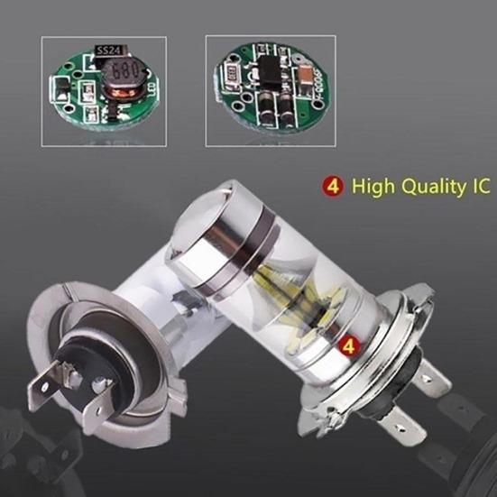 Супер яркий 20SMD H7 100W H4 Автомобильный светодиодный дневной ходовой противотуманный фонарь