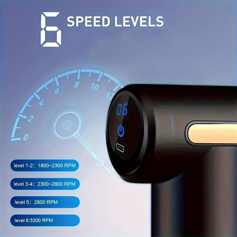 1pc Fascia Gun Muscle Massage Gun Deep Tissue Muscle Handheld Percussion Massager For Body Back And Neck Pain Ultra Compact Powered By High Torque Fat