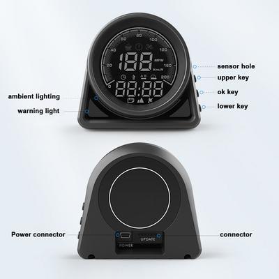Многофункциональный автомобильный проекционный дисплей GPS Цифровой спидометр KMHMPH со светодиодным дисплеем Сигнализация превышения скорости