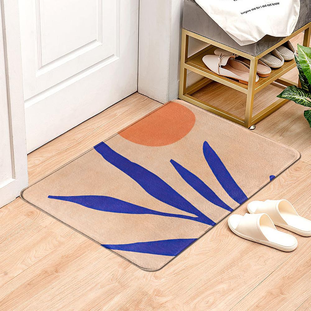 Коврик с рисунком тропических растений, дверной коврик, домашний впитывающий коврик, влагостойкий для крыльца, спальни