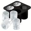 4-Cavity Silicone Ice Cube Mold Tray for Whiskey Glass, Reusable Cylinder Ice Cup Mold for Freezer - Perfect for Drinks and Beverages