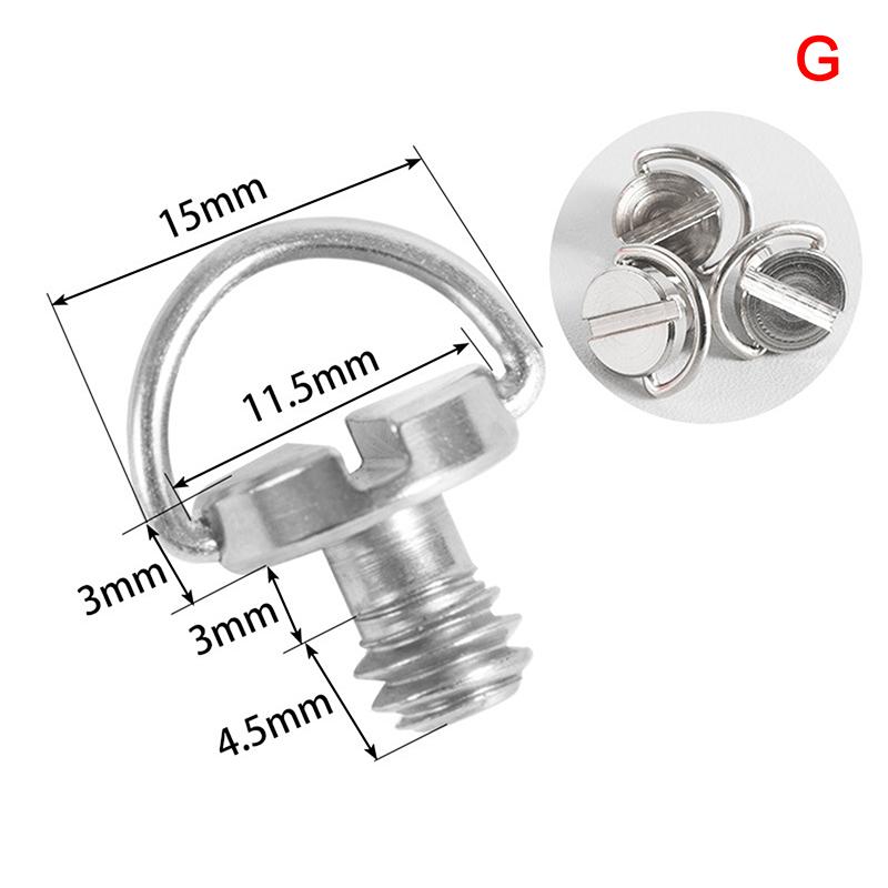 Винт для камеры 1/4 для быстросъемной пластины. 1/4-дюймовый складной штатив с D-образным кольцом-адаптером.