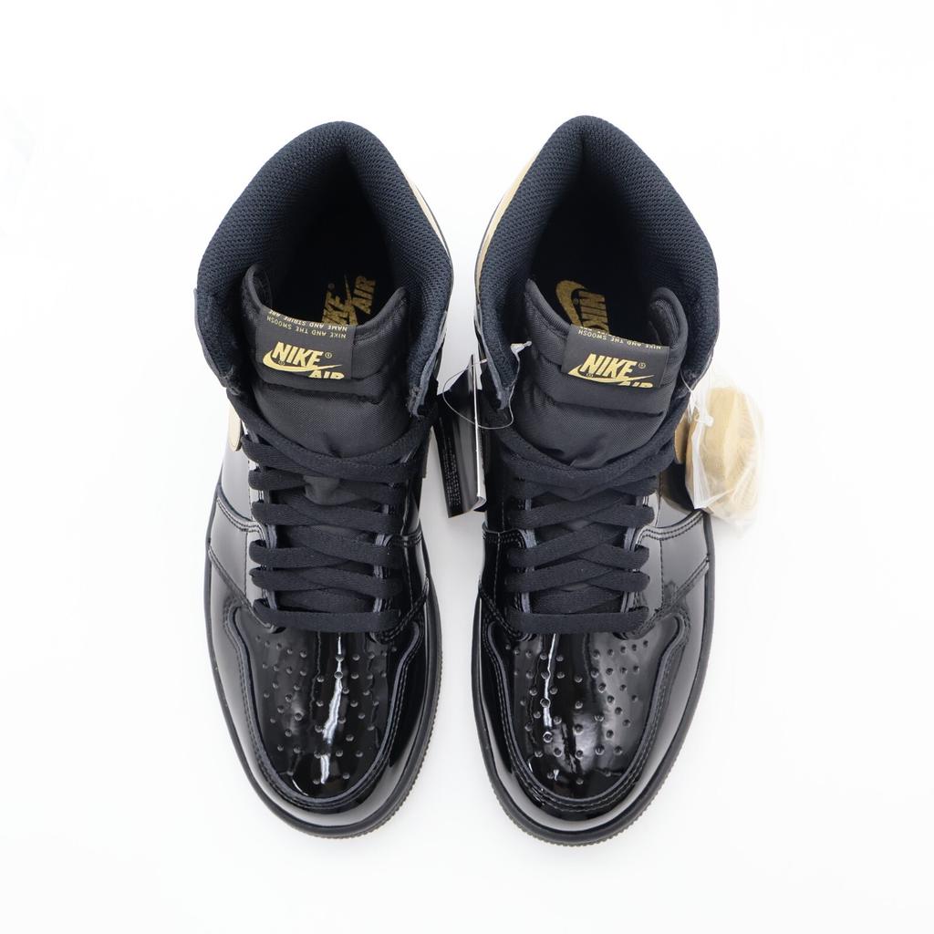 555088-032 Nike Air Jordan 1 Retro High OG Черный Металлик Золотой Лакированный (Мужской)