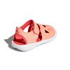 adidas Fortaswim Низкие кроссовки из синтетической кожи для малышей Оранжево-красные Белые для младенцев и малышей DB2535