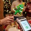 3D Printed Christmas Tree Payment Wand Handheld Xmas Credit Card Holder  Holiday Festive