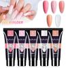 Poly Nail Extension Gel Color Set Crystal Jelly Nail Tips Extension Nude Clear Pink Nail Art French Nail DIY Nail Extension Gel Nail Starter Nail Art