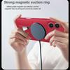 Coque de Téléphone - BOOLING - pour iPhone 17 - Silicone Souple avec Cercle Magnétique et Support Rouge
