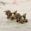 1Pc Retro Brass Mythical Beast Dragon Head Turtle Body Figurines Miniatures Lucky Animal Statue Desktop Ornament Decors