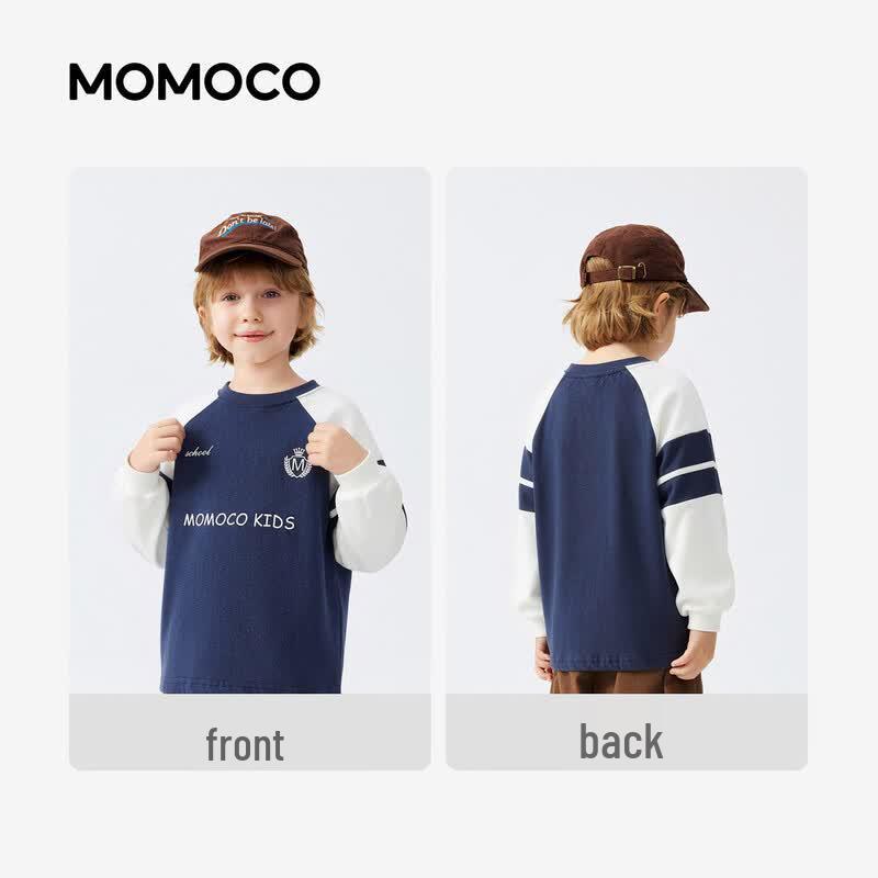 Хлопковая футболка с длинным рукавом для мальчиков MOMOCO
