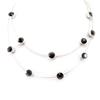 [R5261] — Колье «Сисси» черное — 2 ряда — 8 мм