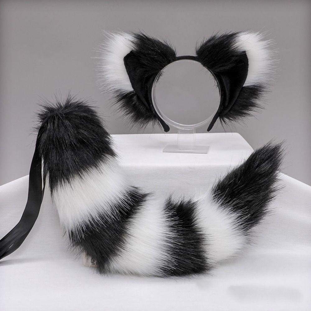Cat Ear Halloween Cosplay Accessories Cat Tail Halloween Animal Cosplay Props  Children