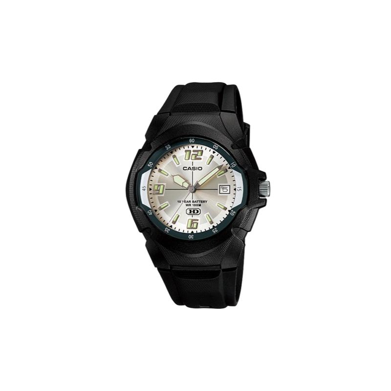Casio Серия YOUTH-дисковый трехстрелочник, десятилетняя батарея, классические стрелки, индикатор даты, водозащита для спорта, кварцевый механизм, ремешок из смолы, MW-600F-7A