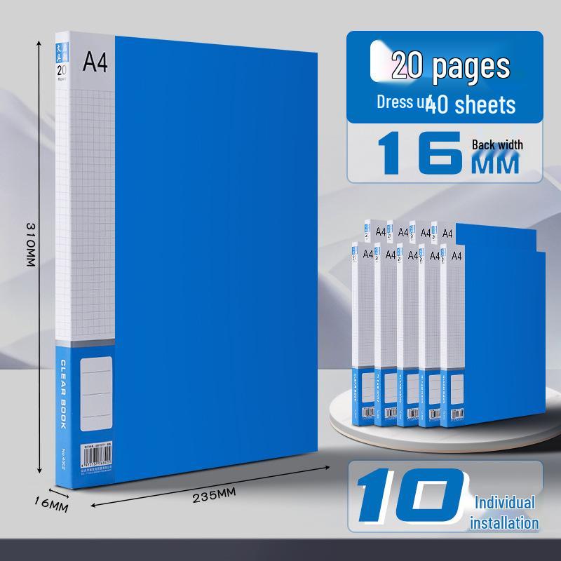 A4 Transparent Multi-layer Document Binder for Office and Study Supplies