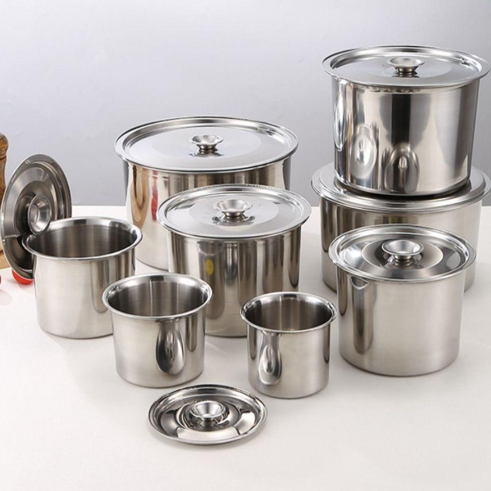 With Lid Seasoning Pot Portable Seasoning Tank Large Capacity Stainless Steel Flavor Cup