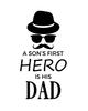 Darling Souvenir A Son's First Hero Is His Dad Quotes Burlap Print Wall Decor Father's Day Gift-Burlap Print Only