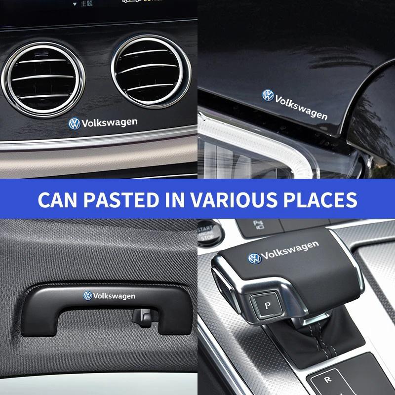 5/10pcs Car Interior Sticker Central control Decals Emblem Badge Car Styling For Volkswagen VW GTI Rline Golf Polo Passat Tiguan QC0