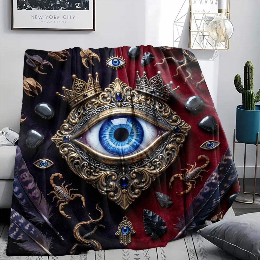 1Pc Gorgeous R&B Print Flannel Blanket, High quality Comfortable for All Seasons, Home Decor, Warmth and Comfort, Perfect for Christmas Gifts W41