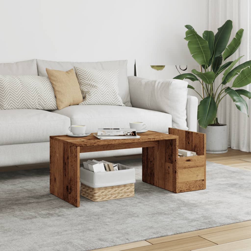 Vidaxl Stolik Kawowy, Stare Drewno, 90X45X35 Cm