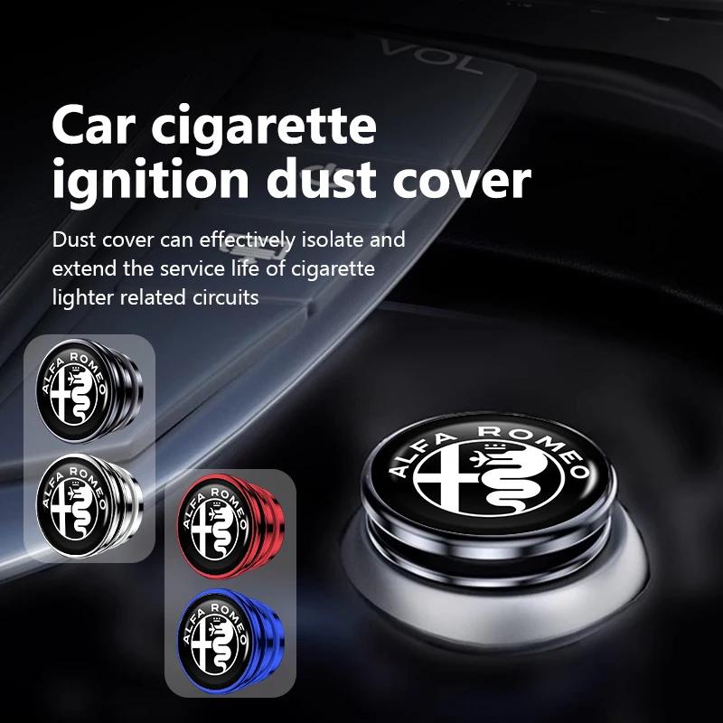 ZNBUA1 Alloy Socket Dust Cover Lighter Plug Car Cigarette Lighter Cap For Alfa Romeo 159 Giulietta 156 147 Giulia Mito GT Stelvio