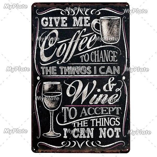Coffee Word Vintage Metal Sign Tin Sign Vintage Cafe Decoration Plaque Home Wall Decor Bar Sign Home Decor Poster Drop Shipping