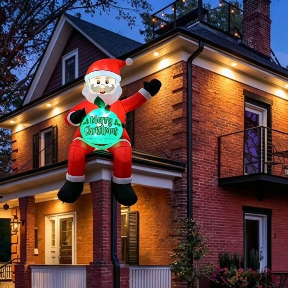 Oxford Christmas Inflatable Dolls DIY Inflatable Model Toys Lighted Dolls  Rooftop Decor