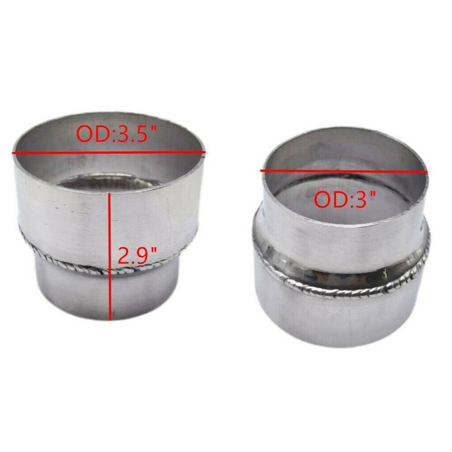 Universal New 3" OD To 3.5" OD Aluminum Reducer Pipe Exhaust Tip Adapter