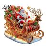 Stress Relief Craft Projects Christmas Faux Diamond Art Kit Santa Snowman Hanging Ornament DIY Sparkling Ornaments Acrylic Pendant with Rhinestones
