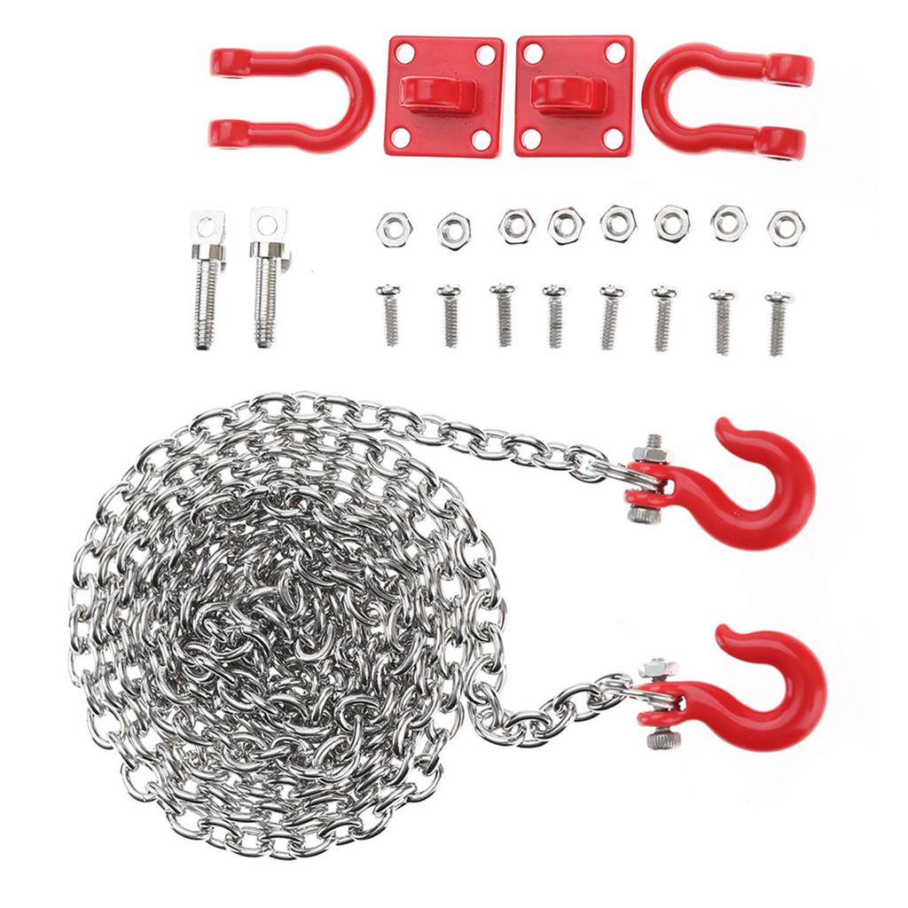 U Shaped Rescue Tow Hook Trailer Chain Assemble Parts for RC Climbing Crawler Car