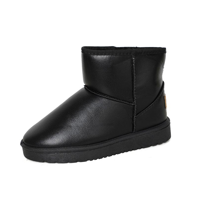 Зимние новые северо-восточные водонепроницаемые женские зимние ботинки с короткими берцами и плоским дном, теплые, утолщенные, с флисовой подкладкой, из хлопка