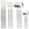 16Pcs Cutlery Luxury Golden Flatware Set, Stainless Steel Kitchen Dinner Spoons,Dinner Spoon Forks, Dinner Knives Silverware
