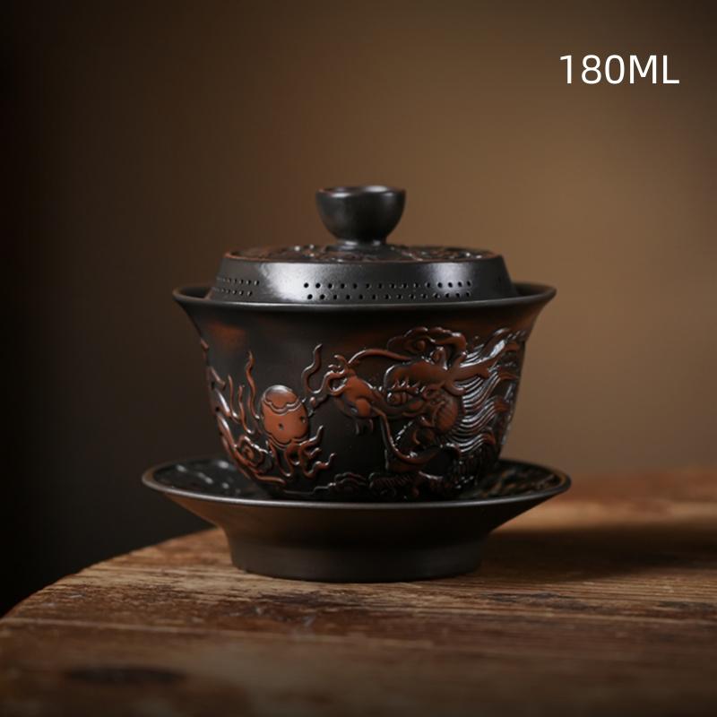 Фиолетовая керамика Цзяньшуй, гайвань, керамическая ручная работа, домашний чайный сервиз в стиле кунг-фу, чайная чаша, чашка для чая, чайник для чайной церемонии