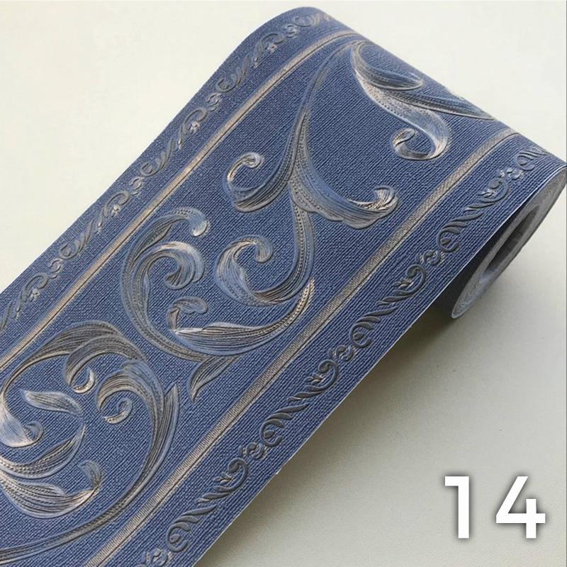 5M ПВХ самоклеящиеся наклейки на плинтус, цветочные наклейки на талию, водонепроницаемые 3D настенные бордюры для ванной комнаты, декор