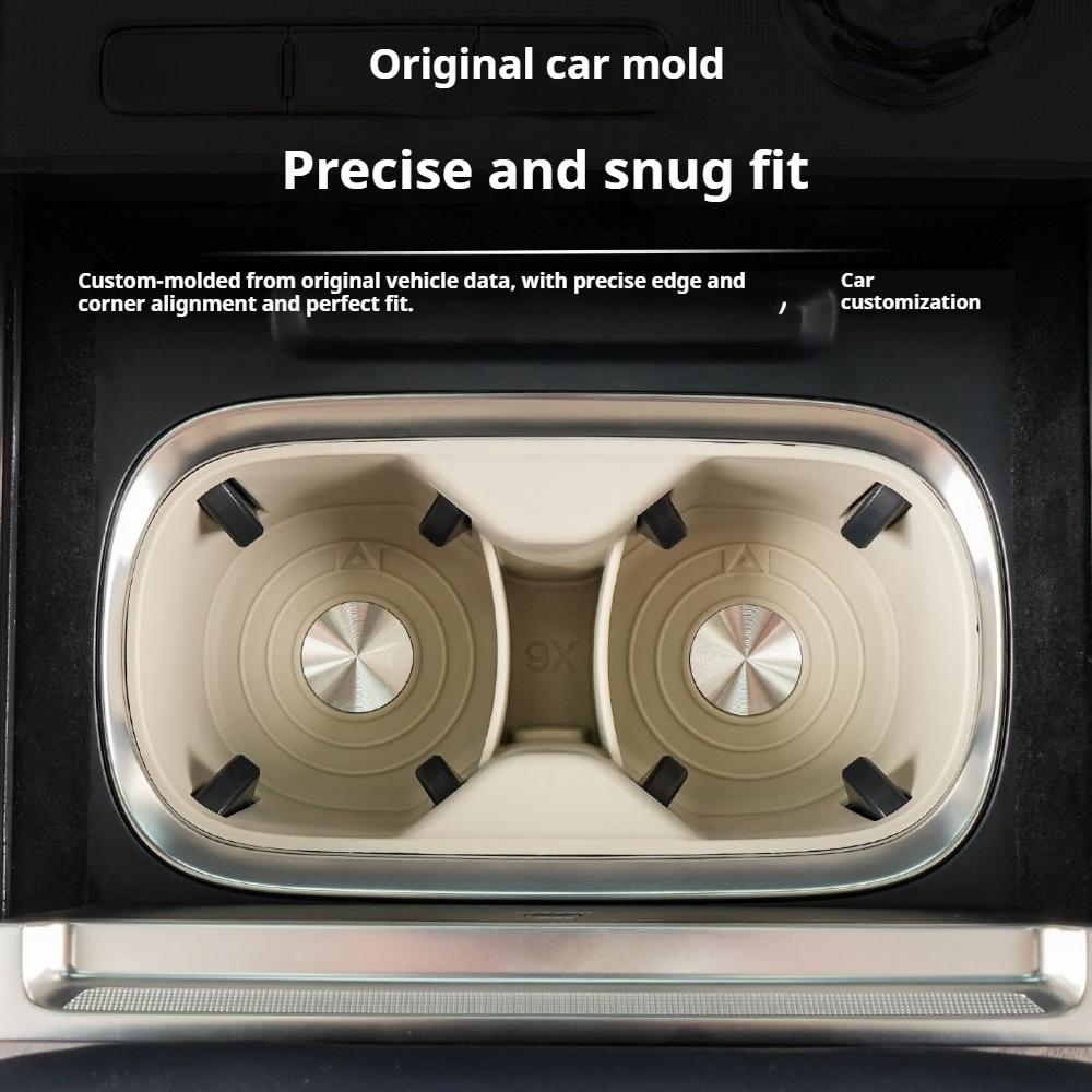 Fit For ZEEKR 9X 2025 Car Specialized Center Console Cup Mat Silicone Anti Slip Pad Dustproof Anti Scratch Interior Protection